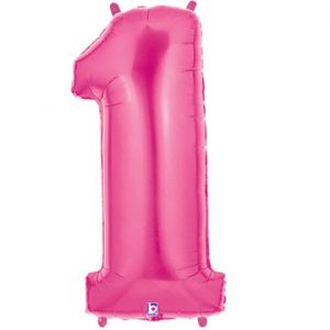 pink Giant Number 1 Balloon