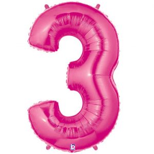 Giant Pink Number 3 Balloon
