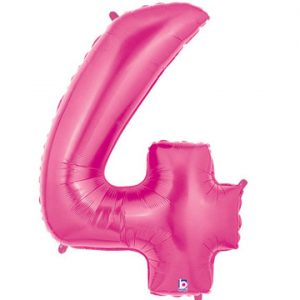 Giant Pink Number 4 Balloon
