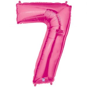 Giant Pink Number 7 Balloon