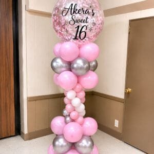personalized confetti balloon column the brat shack