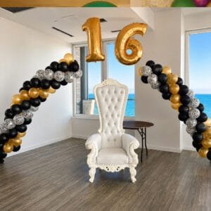 Sweet 16 Spiral Balloon arch