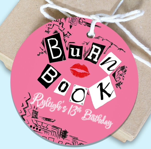 Burn Book Mean Girl Favor Gift Tags the brat shack