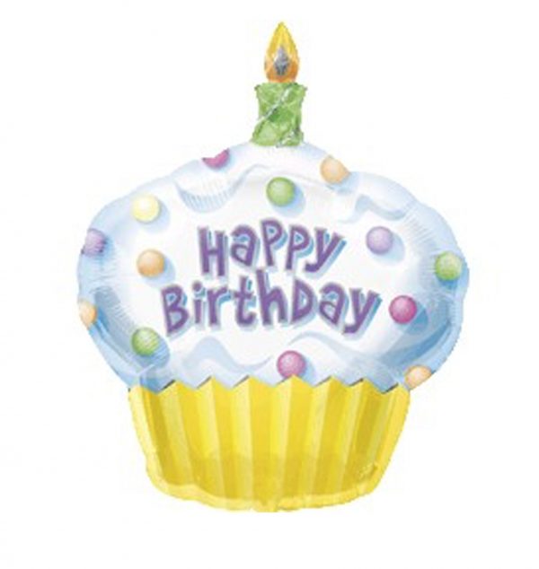 Happy Birthday Cupcake balloon