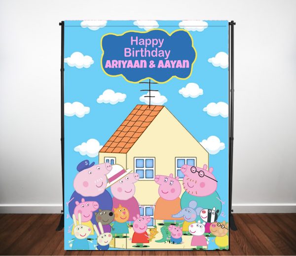 Peppa Pig and Friends Backdrop