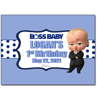 Personalized Boss Baby Theme Water Bottle Label available at The Brat Shack