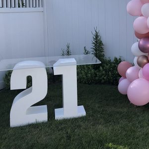 21 number table for birthday cake display the brat shack