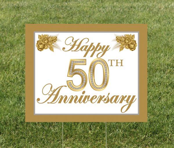 50th Anniversary Yard Sign