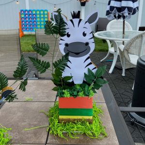 zebra theme centerpieces for baby shower and birthday parties