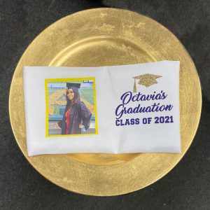 graduation dinner napkin
