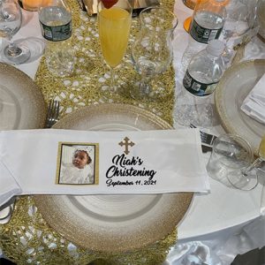 CLOTH DINNER NAPKIN PERONALIZED for christening