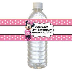 Minnie Mouse Water labels The Brat Shack
