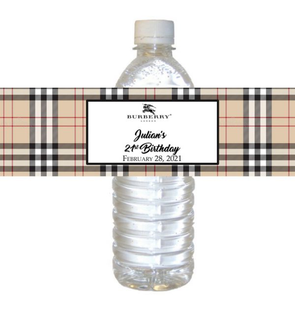 Burberry water label