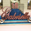 Masquerade Elevated Candelabra with Name made by the brat shack
