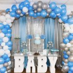 the brat shack Baby table and balloon arch treat table
