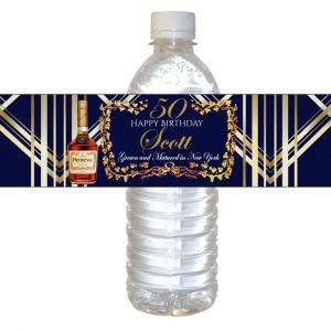 Hennessy Birthday Water Bottle Label