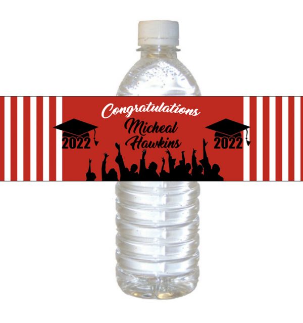 Graduation water bottle labels