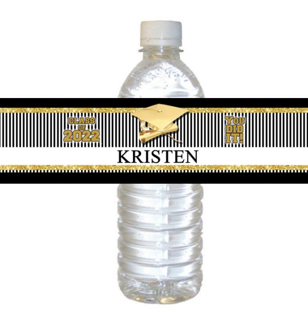 Graduation water bottle labels
