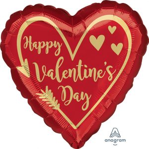 Jumbo Valentine's Day Arrow Heart Foil Balloon Supershape 28"