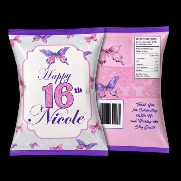 butterfly chip bags the brat shack Party Store