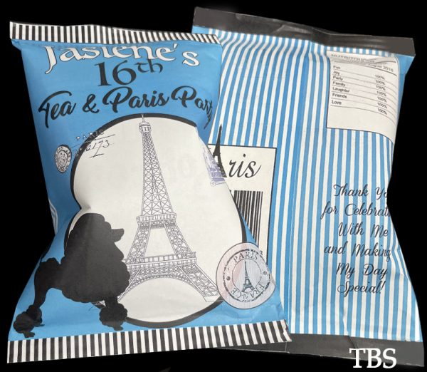 Paris theme chip bags