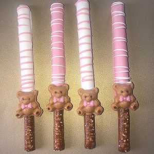 Teddy Bear theme Chocolate Covered Pretzels Treats