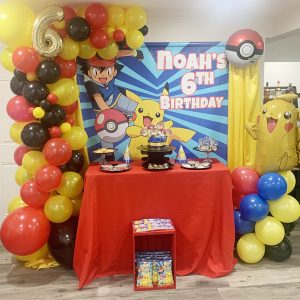 Pokemon Backdrop and balloons