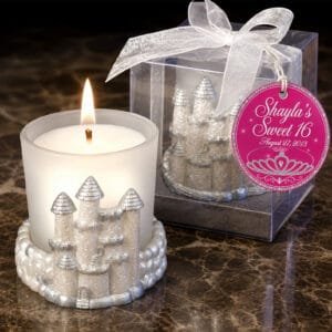 personalized castle favor with tag