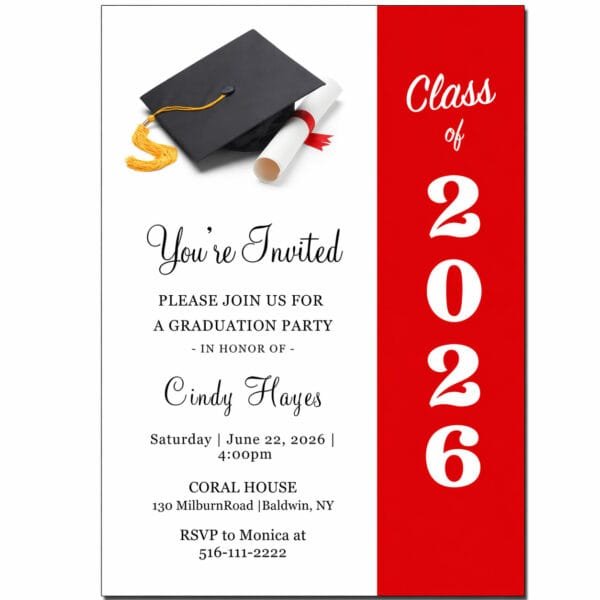 Graduation invite The Brat Shack