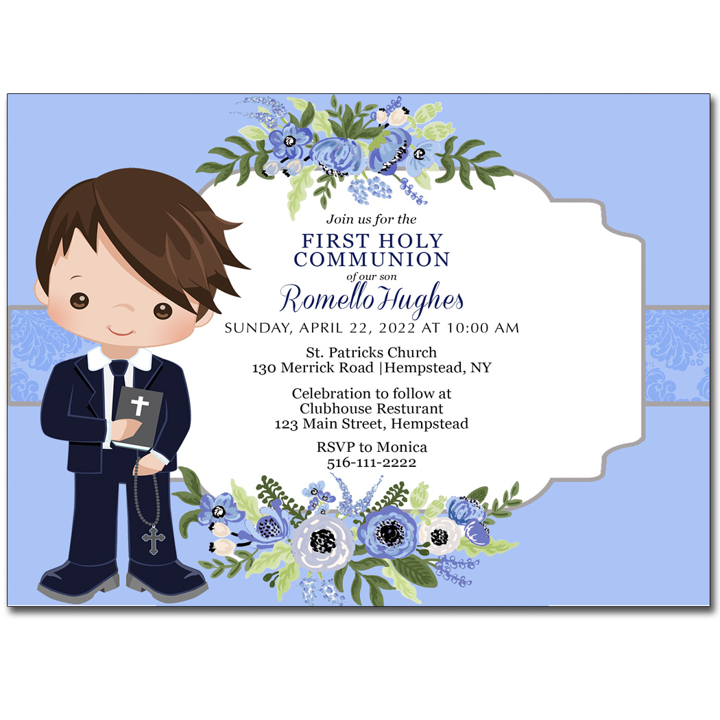 His First Holy Communion Invitation - First Holy Communion - Communion ...