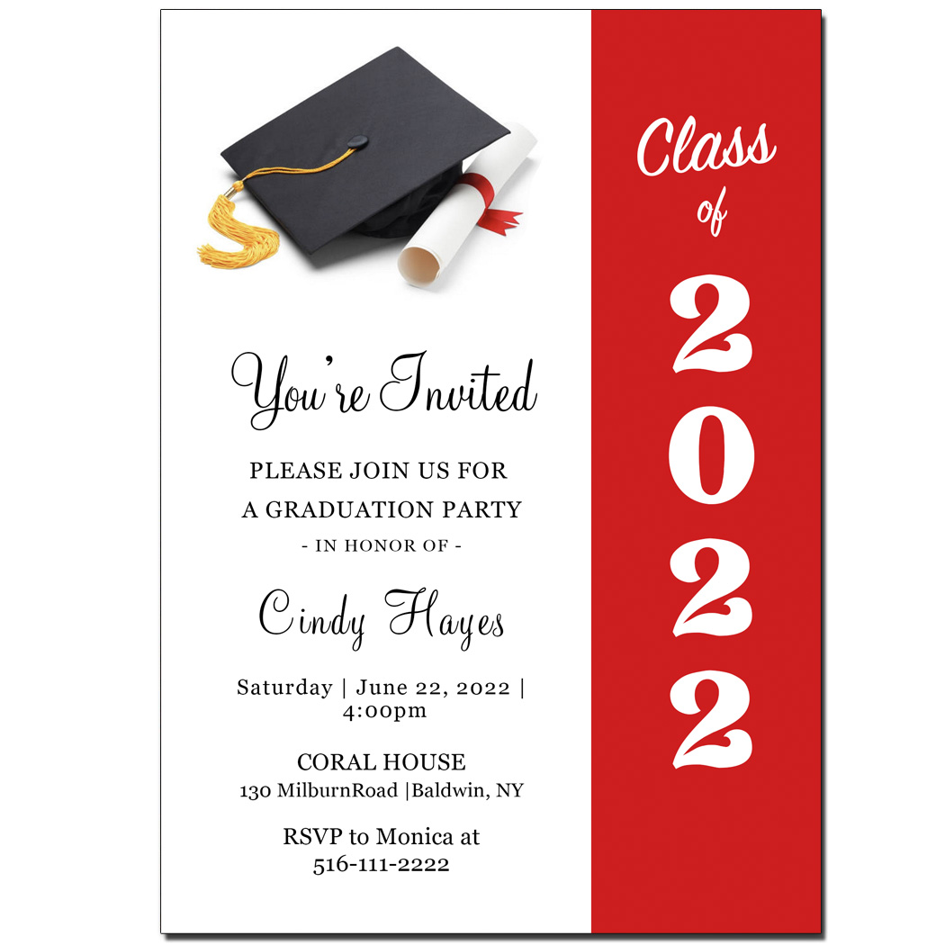 Graduation Class of 2022 Invite - The Brat Shack Party Store