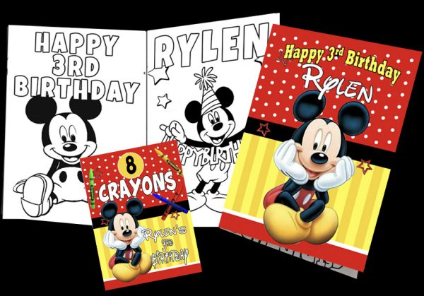 Mickey Mouse Coloring Sheet and Crayon Pack
