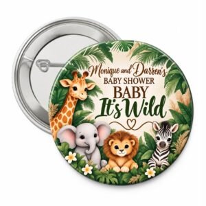 Safari Animals Theme Family Button The Brat Shack