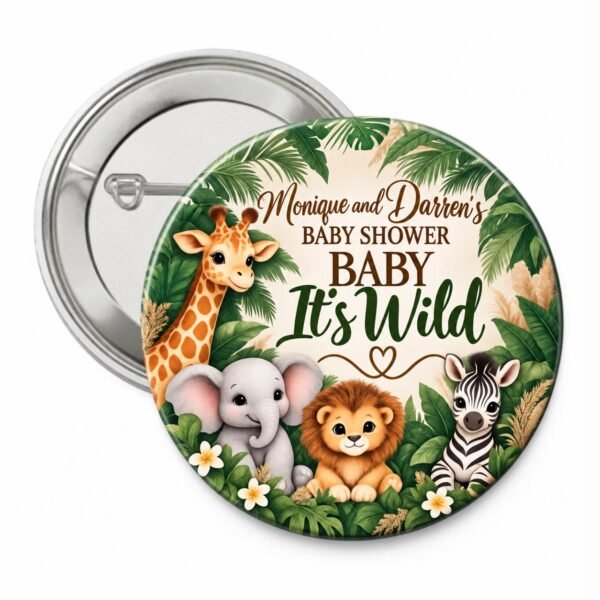 Safari Animals Theme Family Button The Brat Shack