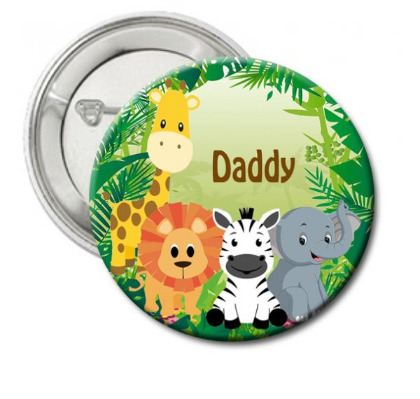 Safari Animals Theme Family Button