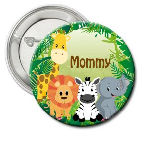 Safari Animals Theme Family Button