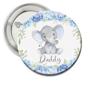 Baby Elephant Theme Family Daddy Button