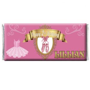 Ballerina Princess Birthday Chocolate Wrapper