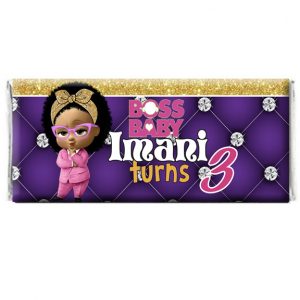 Boss Baby Girl Personalized Chocolate Wrapper