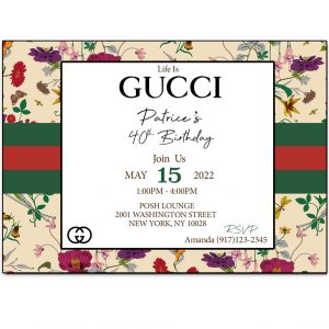 Gucci Floral Invitation