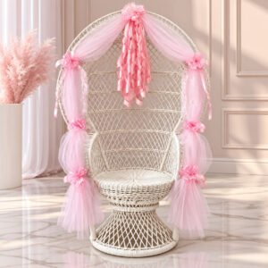 White Peacock Baby shower Chair for rent