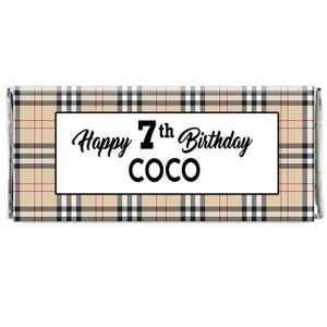 Chanel Party Favors Candy Bar Wrappers  Chanel party, Coco chanel party,  Chanel birthday party