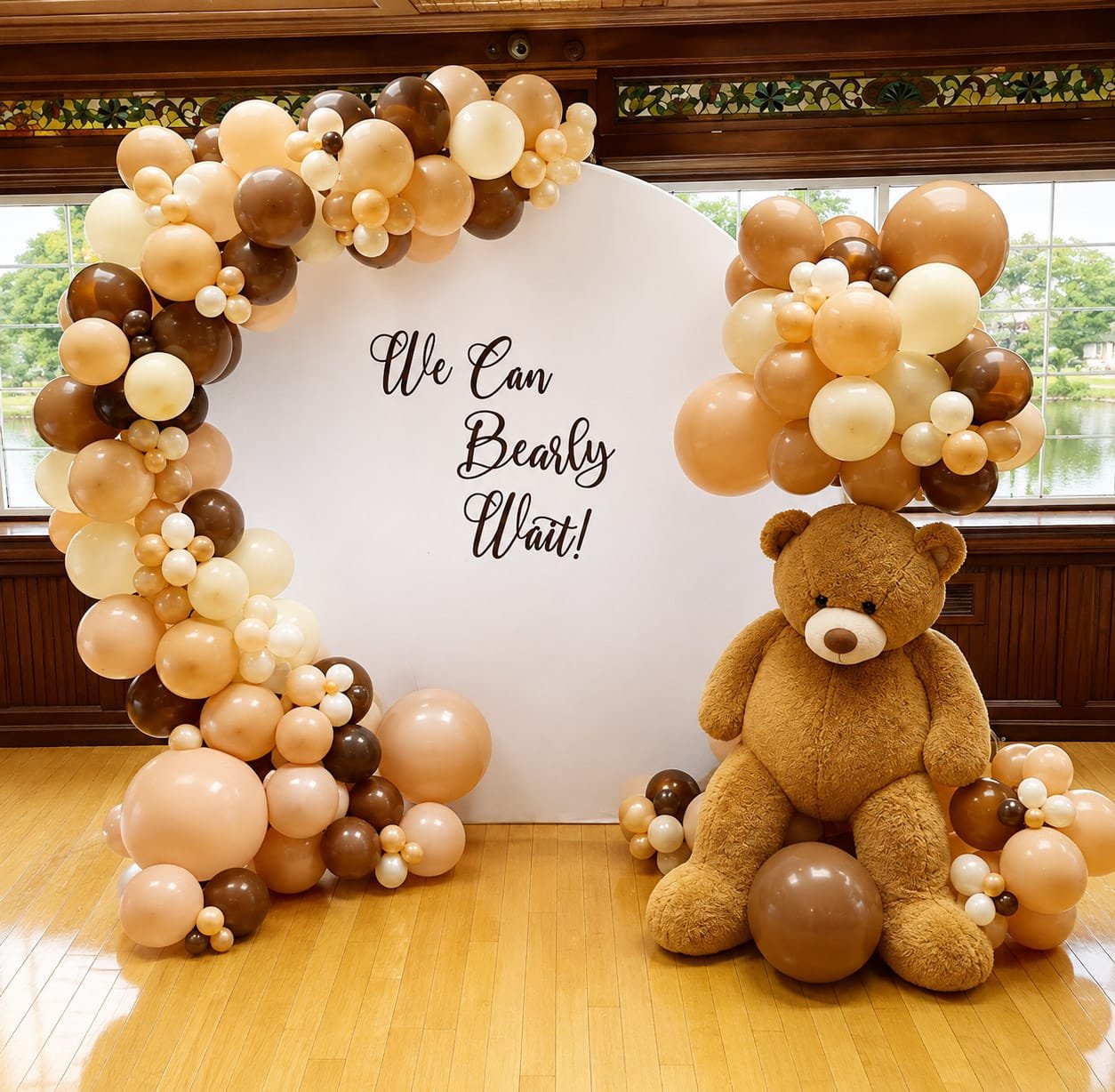 Teddy Bear Backdrop circle arch the brat shack