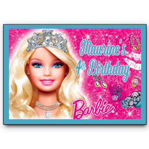 the brat shack Barbie theme party label