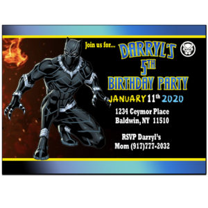Black Panther Invitation The Brat Shack