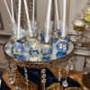 Blue and gold cake pops the brat shack