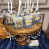 Blue and gold treats Sweet 15 the brat shack