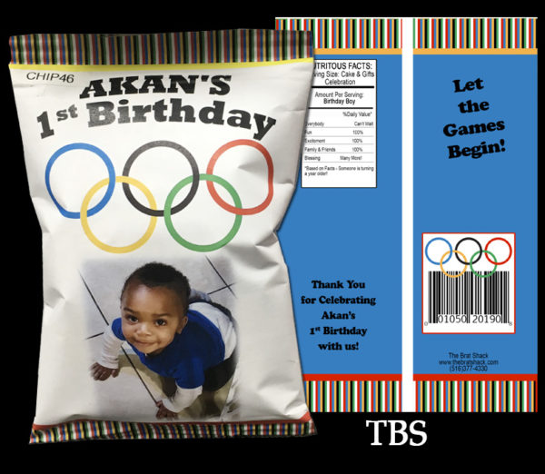 Olympics theme PARTY FAVOR CHIP BAGS