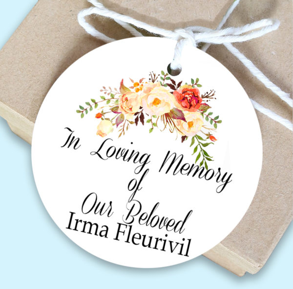 In Loving Memory Funeral Tags