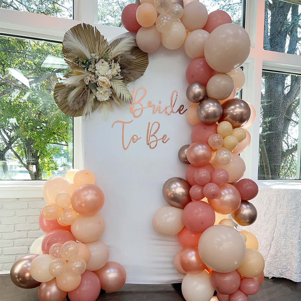 Single Custom Wall Panel Backdrop with Balloon Garland Package